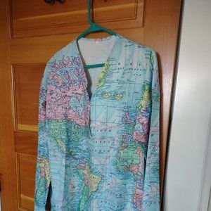 World Map Blouse